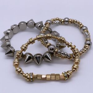 NWT Wool + Pepper Co. Mixed Metals Bracelet Stack